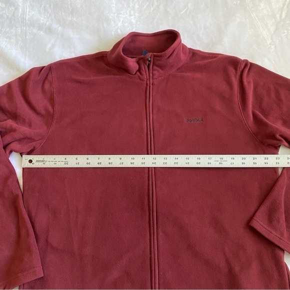 Reebok | Fleece Zip Up Jacket | Maroon | Size: Large - Picture 7 of 9